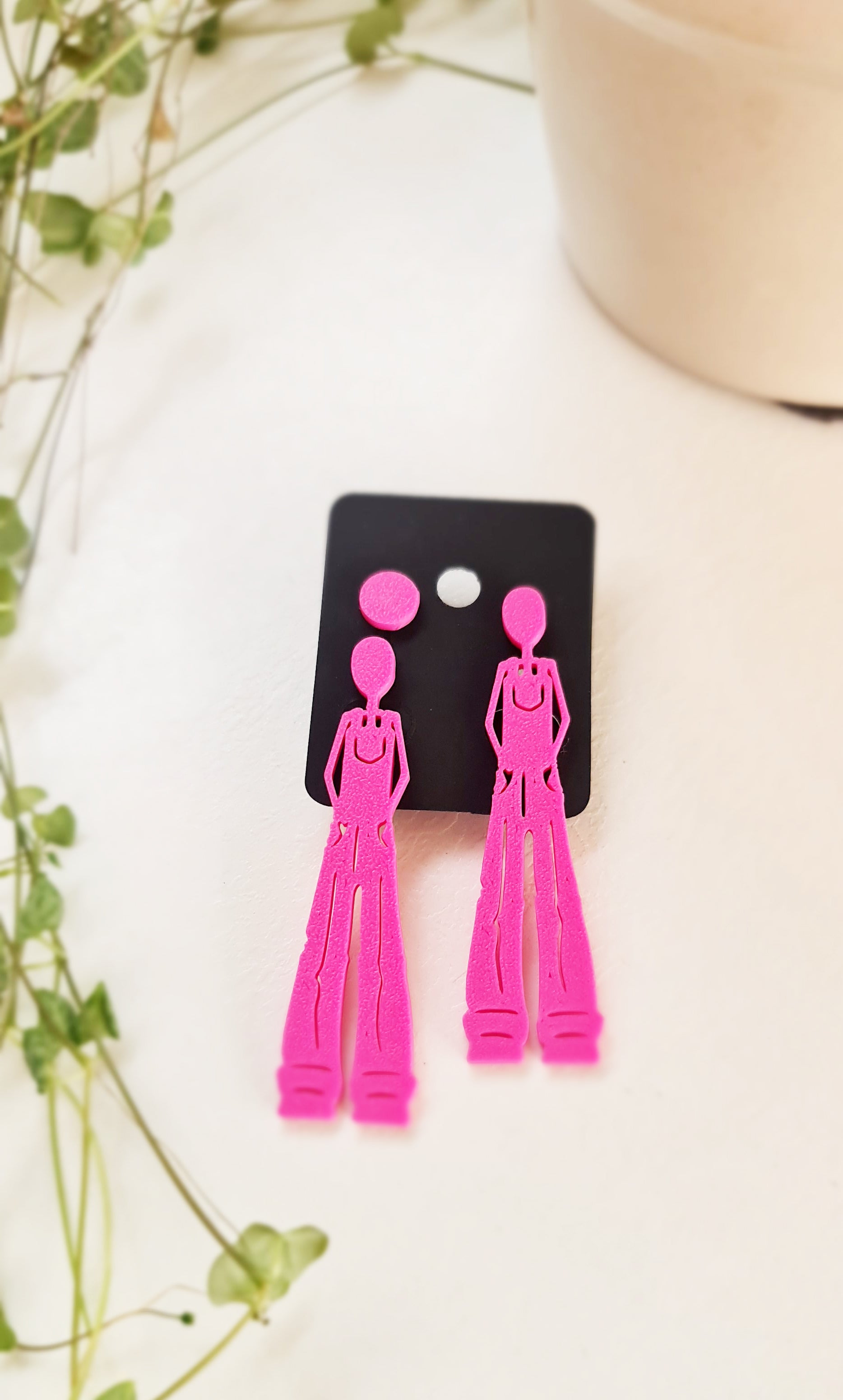 Boucles d'oreilles rose