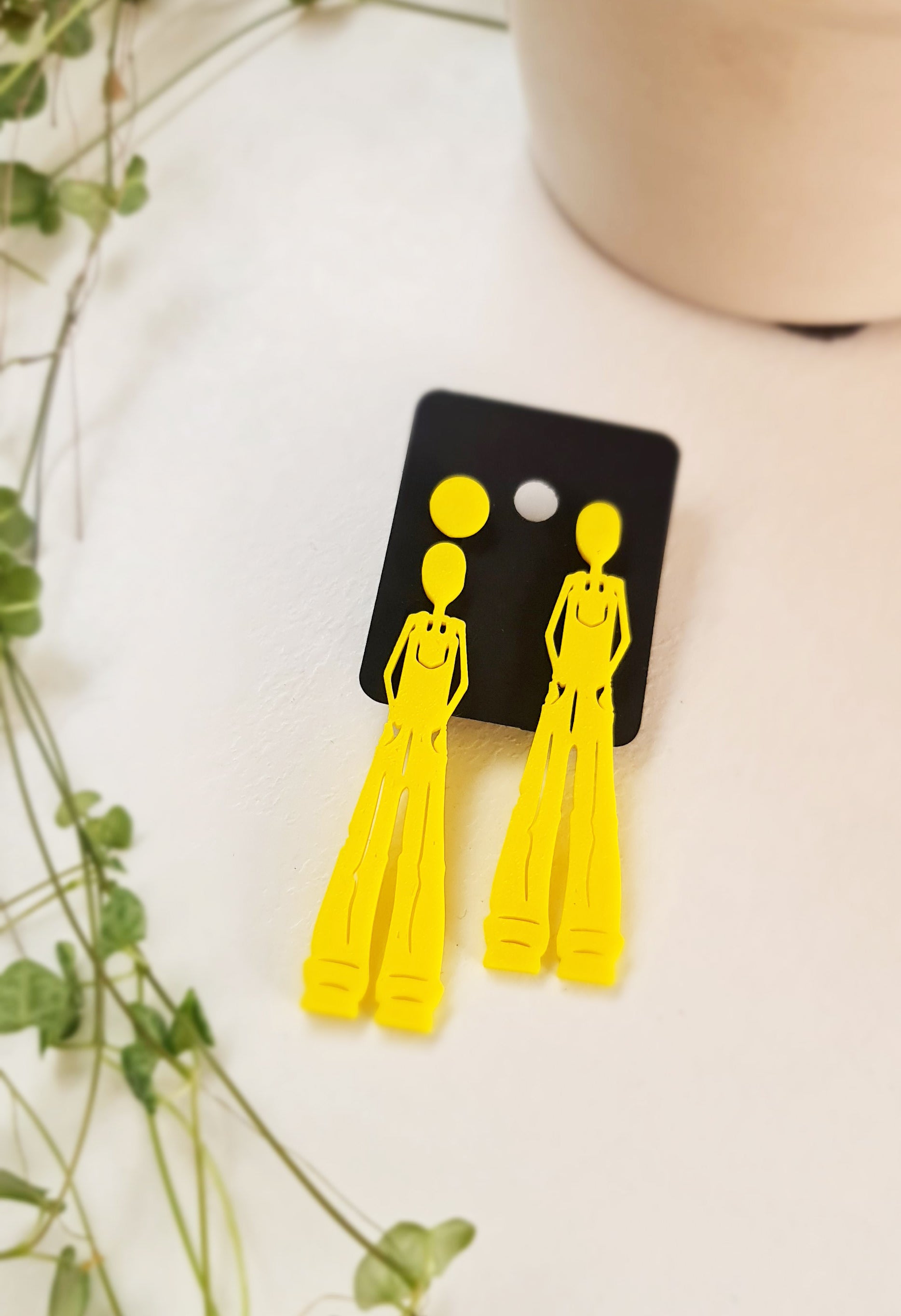 Boucles d'oreilles jaune
