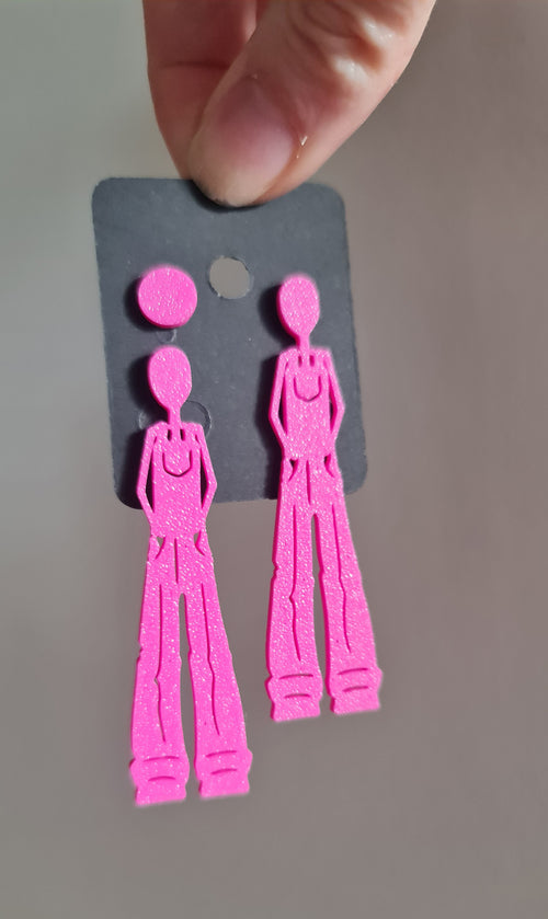 Boucles d'oreilles rose